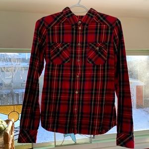 🔴SOLD🔴 TNA Button Down Plaid Shirt